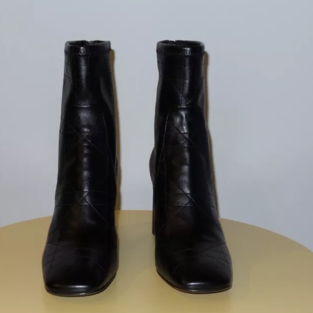 $1490 CHRISTIAN DIOR MACROCANNAGE ST D-SHADOW BLACK BOOTS SIZE 40